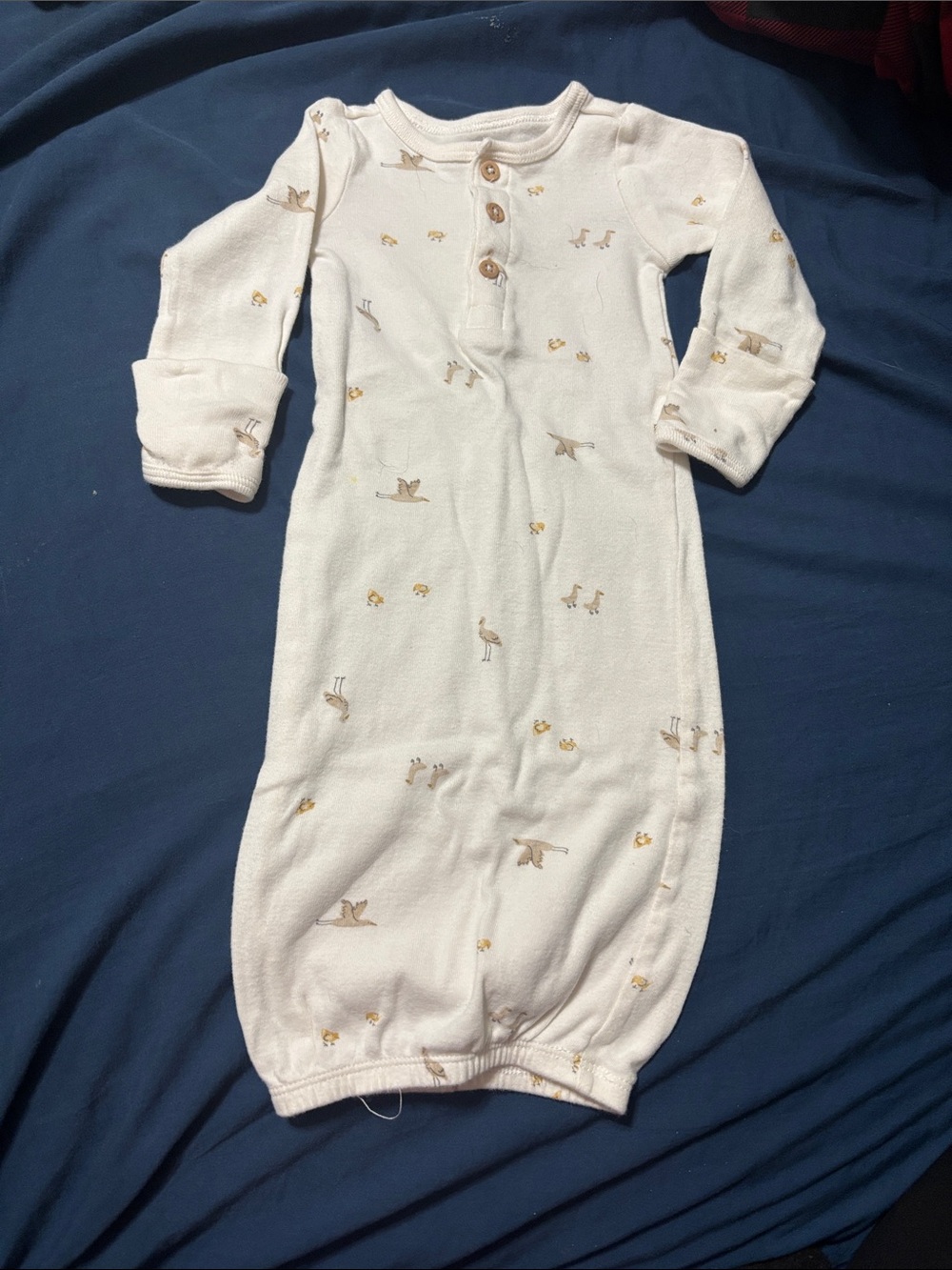 Carter's Cream Baby Sleep Gown with Duck Print